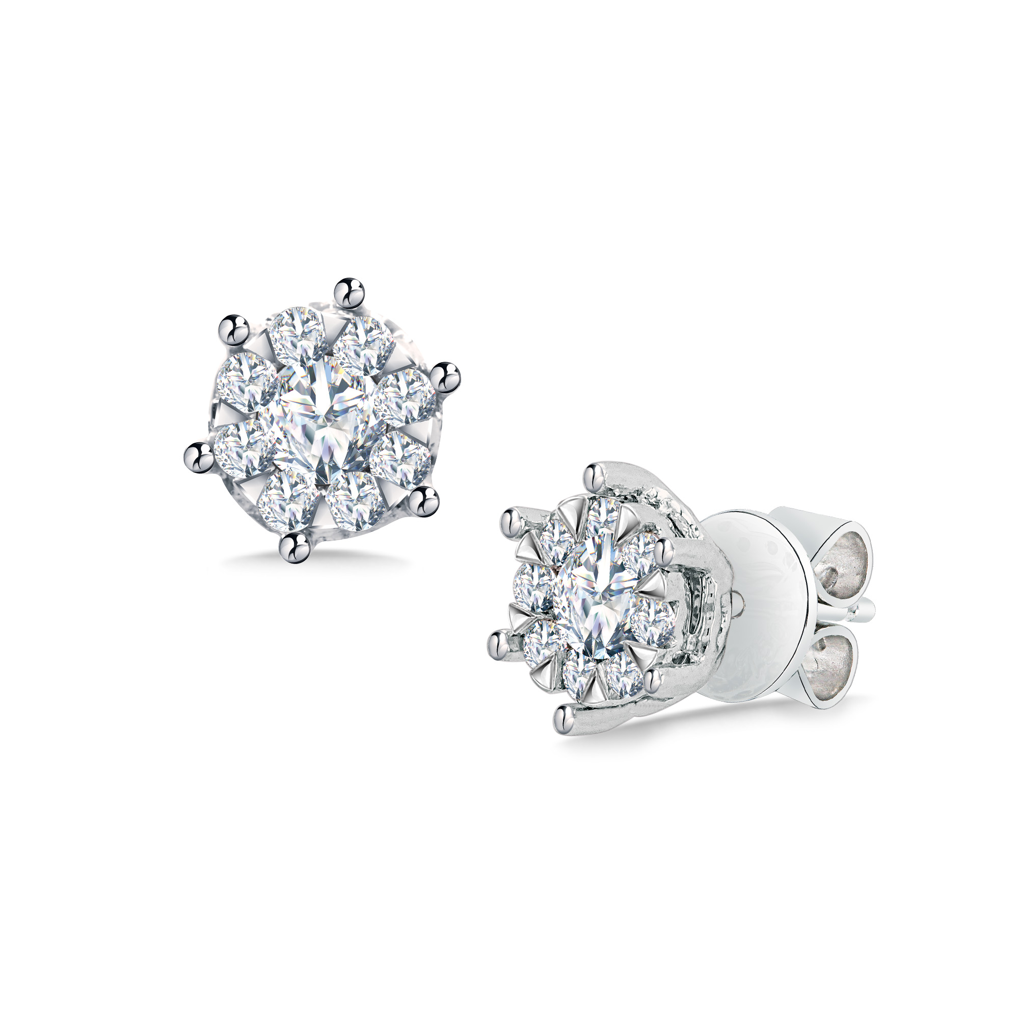 18K Gold Diamond Earrings