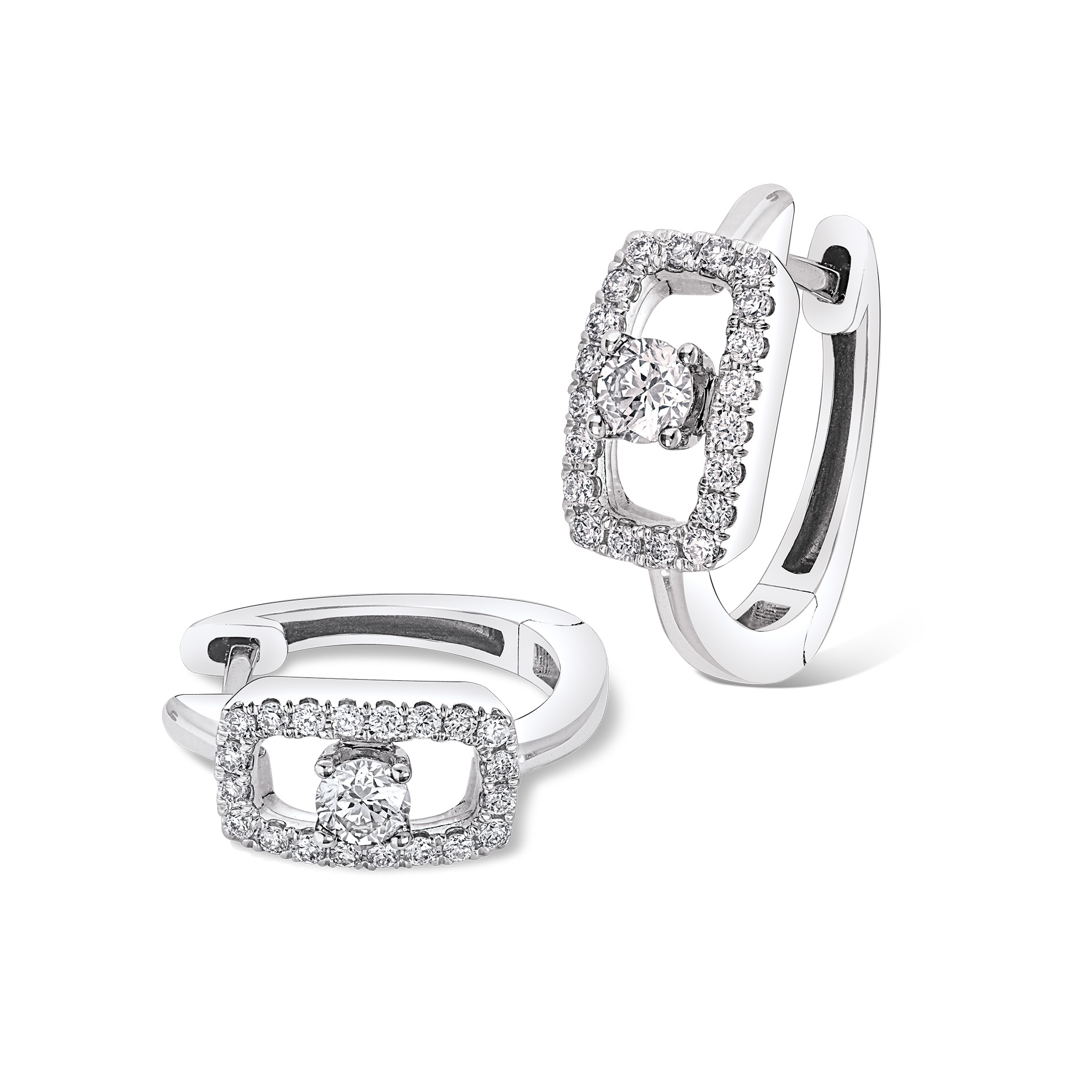 18K Gold Diamond Earrings