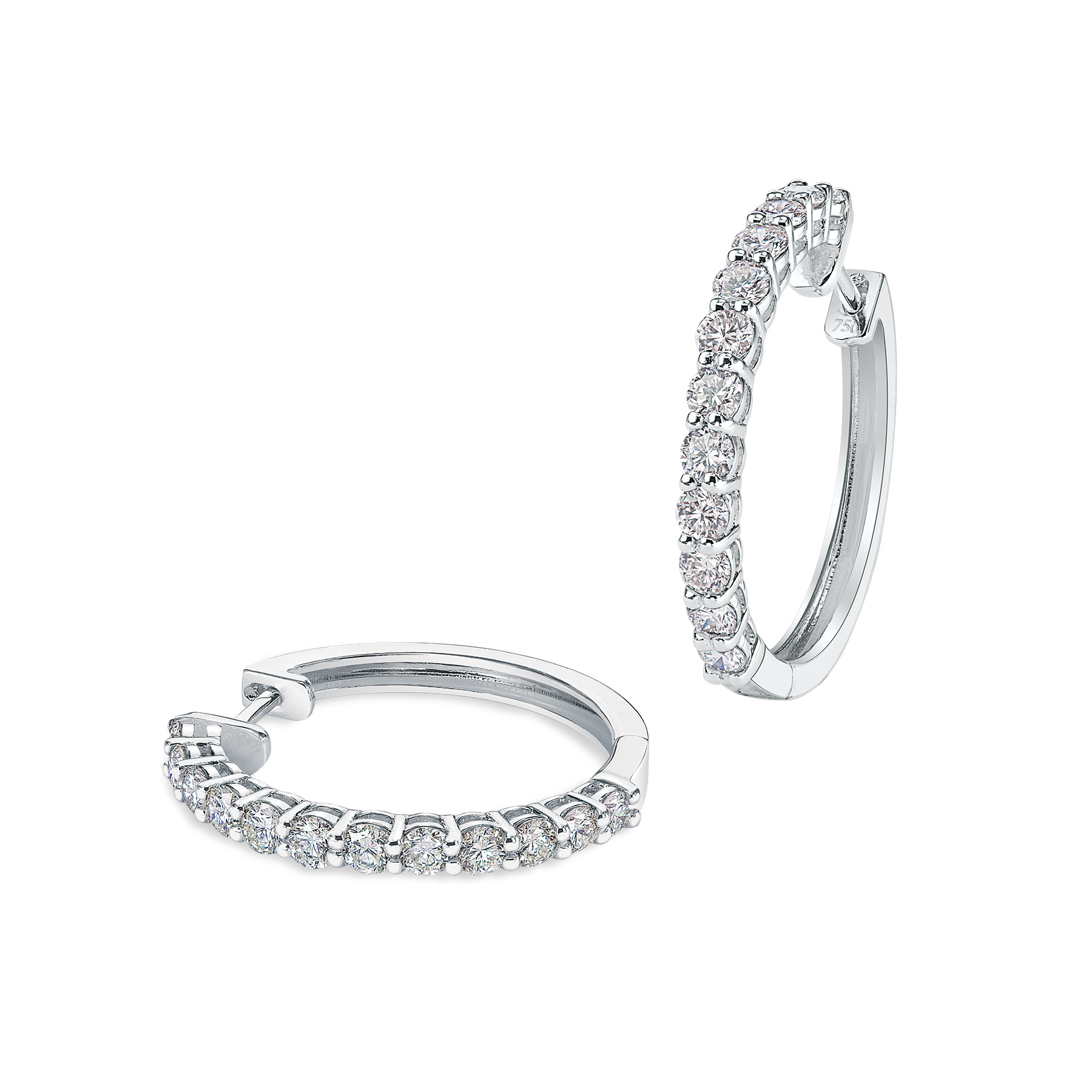 18K Gold Diamond Earrings